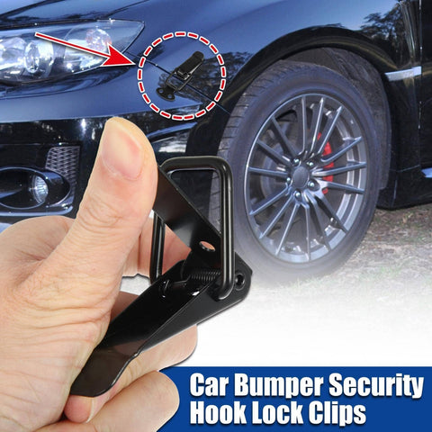 Heavy Duty Car Bumper Clips 4 Pack Quick Release Hasps For Trunk And Bumper Billet Steel Fasteners in hand, car background