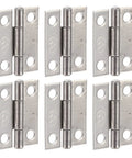 1 Inch Stainless Steel Butt Hinges 4 Hole Foldable Cabinet Hinges For Marine Boxes 10 Piece Set Heavy Duty Rust Resistant Easy Install Compatible