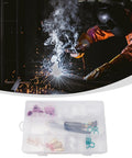 Premium 31 Pack TIG Torch Consumables Kit With Gas Lens Ceramic Cup Collet And Nozzle Set For WP 17 18 26 Stubby Welding Guns in clear case.