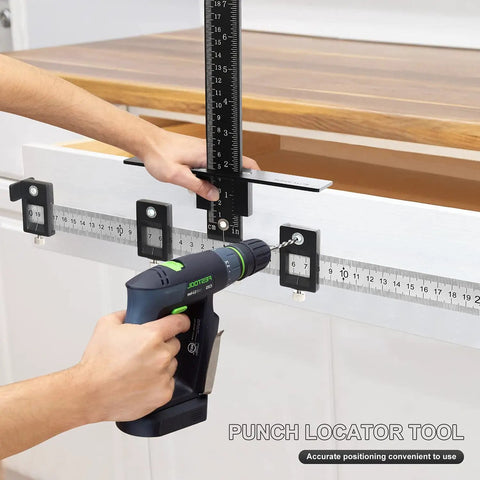 Using Cabinet Hardware Jig Tool Adjustable Punch Locator Aluminum Drill Template Guide For Wood Doors And Drawers Install Handles Knobs
