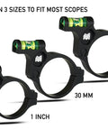 Rifle Scope Level Bubble For 30 Mm Tubes, Anti Cant Tool For Quick Vertical Alignment, black aluminum, 1, 30, 34 mm sizes