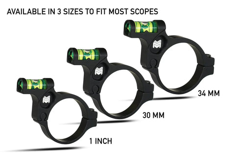 Rifle Scope Level Bubble For 30 Mm Tubes, Anti Cant Tool For Quick Vertical Alignment, black aluminum, 1, 30, 34 mm sizes