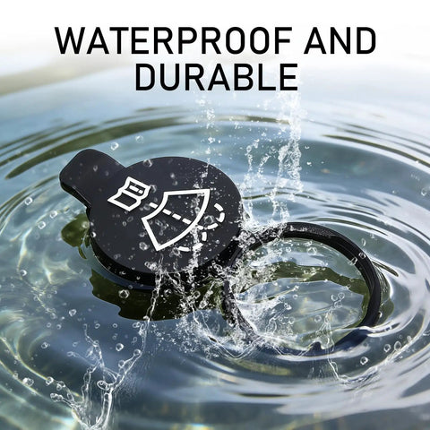 Windshield Washer Fluid Cap Replacement For Car Wiper Reservoir DIY Friendly Durable Bottle Cover Fits GMC Chevrolet Buick Cadillac OEM 12767700 And 13227300 floating on water
