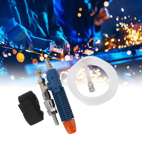 Air powered cooling vest components including hose, connectors for Heavy Duty Air Powered Cooling Vest Keeps You Chill In Scorching Heat Industrial Safety Gear For Welding And Forge Utilizes Vortex Tech Zero Plugs Needed Adjustable Temp Vest Stays Fresh On Site.