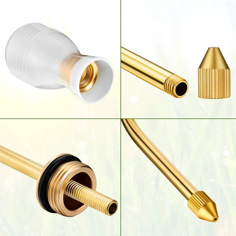 Diatomaceous Earth Bulb Duster With Long Copper Tube Garden Sprayer Applicator For Organic Gardening Rubber Bulb Duster