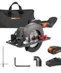 20V Brushless Cordless Circular Saw With 4.5 Inch Blade For Clean Wood Cutting And Fast Home Renovation heavy duty saw with carrying bag and accessories.