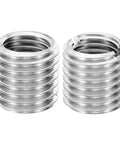 Two PATIKIL stainless steel thread adapter reducing nuts, M20xM16x20mm male-to-female reducer.