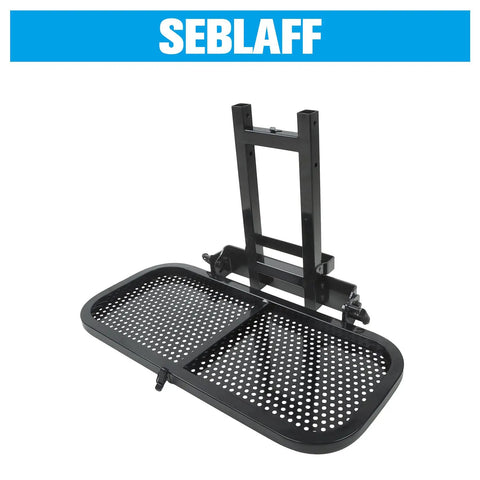 Universal Golf Cart Rear Seat Bag Rack Kit With Foldable Design For Club Car, shown unfolded on white background