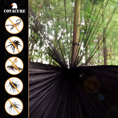 Double Camping Hammock With Ultra Strong Straps And Aluminum Stakes Lightweight Portable Hammock Insect Protection View