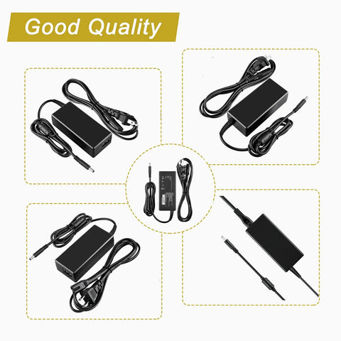 AC Adapter For Korg M50 73 Key Music Workstation Charger Power Supply PSU With Built In Over Current Over Voltage Short Circuit Protection Compact Design And Low Power Consumption For Home Studio On The Go, showing multiple angles of the adapter with cables and connectors.