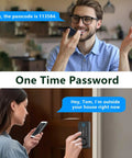 Keyless Entry Door Lock With Fingerprint And Touchscreen Keypad That Really Locks It Down Five Ways To Unlock Including App Control IC Card Passcode And Backup Key Electronic Deadbolt For Home Office And Hotel in use