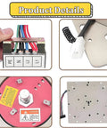 Product details of Heavy Duty Electric Chain Hoist With Protective Cover, showing wiring, switches, and motor components.