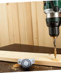 Set Of Four Adjustable Door Wheel Rollers For Sliding Closet Barn Doors With Heavy Duty Silent Pulleys being installed on wood.