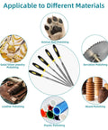 5 Piece Metal Needle File Set with Hardened Alloy Steel for Polishing Jewelry, Wood, Leather, Plastic, and More Materials.