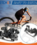 Heavy Duty Mechanical Disc Brake Set Front And Rear Calipers For MTB Road Bike with durable aluminum calipers in action.