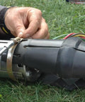 Installing Expandable Rubber Torque Arrestor for Well Pumps Fits One to One and a Quarter Inch Pipe Size Adjustable to Four to Eight Inch ID