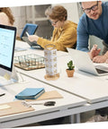 Bang For Your Buck Usb Power Strip With Heavy Duty Ac Outlets And Rapid Charge Ports Overload Guard on office desk with users.