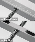 Aluminum Bench Vise Clamp For CNC Router Machines with measuring scale and stress points for stability. Close-up of durable lead screws.