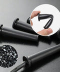 15 Pack Cord Boot Protectors Rubber Strain Relief Sleeves For Power Tool Cords, 5 Sizes, Pro Grade Construction, Prevent Bending Fraying At Connection Points, Fits Angle Grinder Orbital Sander Jig Saw Heat Gun Hedge Trimmer, Cord Management Kit black rubber sleeves in assorted sizes