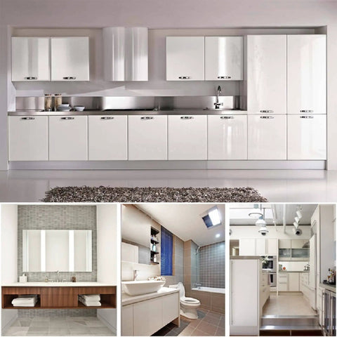 Modern kitchen with cabinets fitted with Beefed Up 250N Automatic Lid Stay Gas Strut For Cabinets And Cupboards With Silent Soft Opening Piston Hinges Clip Mount Fittings Supports About 25kg Door Pack Of 4