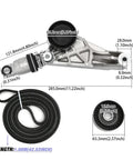 Heavy Duty Belt Tensioner And Idler Pulley Drive Belt Kit Fits Jeep Wrangler JK 30 Liter 2012 2018 Cars Direct Bolt Install No Grinding Required Ensures Perfect Fit Easy Install Save Cash Over Dealership Prices Trusted Quality Reliable Guaranteed Peace, black belt and tensioner with measurements