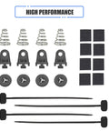 High performance replacement parts including springs, clips, and straps for Heavy Lifting 14 Inch Slim Push Pull Electric Radiator Cooling Fan.