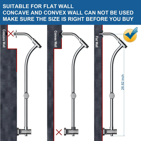 High Pressure Shower Head Combo With 82 Modes 3 Way Handheld And Showerhead 25.75 Inch Adjustable Drill Free Slide Bar