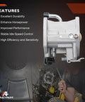KT735 KT740 Carburetor Kit for 7000 Series Engines close-up with installation features and mechanical backdrop.