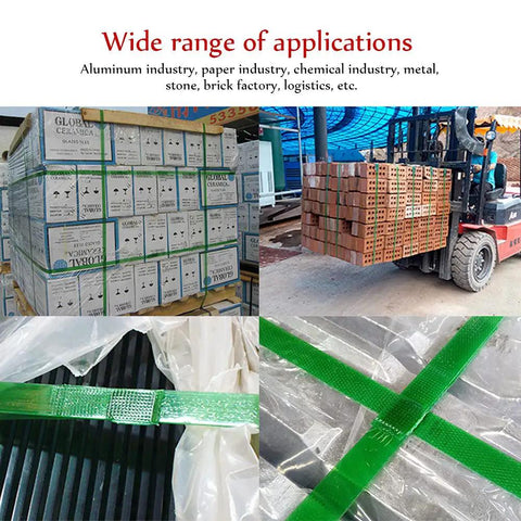 Grab And Go Packaging Cordless Hot Melt Strapping Machine With Fast Charge Battery For Seamless Plastic Strap Friction Welding durable plastic banding securing various materials.