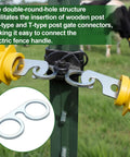 10 Piece T Post Gate Hook Set For Electric Fence High Tensile Ranch Farm And Property Heavy Duty Eyelet And Pin Lock Insulator