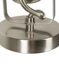 Base and arm detail of Modern Multipurpose Spotlight Desk Or Wall Mount Accent Lamp 6 Inch Brushed Nickel Finish Adjustable Shade