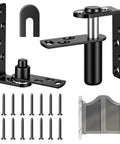 Heavy Duty Self Closing Door Hinges Double Acting Swinging Hinges for Cafe Doors and Bar Counters Black Matte 304 Stainless Steel