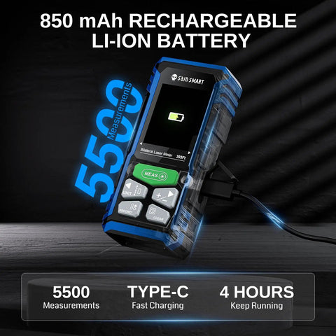 Top Notch Dual Laser Measuring Tool With Savage Green Bilateral Tech For Smooth Indoor Outdoor Project Reads Hella Accurate 393 Foot Range And Rock Solid Plus Two Millimeter Precision
