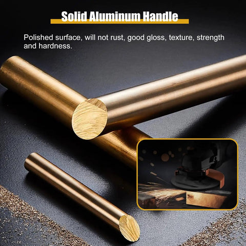 Two Sided Aluminum Door Handles 70.8 Inch With Push Pull Bar in black and gold showing solid aluminum material close-up