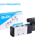 Beefy Rugged Heavy Duty 4V410-15 DC12V Pneumatic Solenoid Valve, 2 Position 5 Way Pilot Operated with box packaging