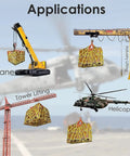 Heavy Duty Cargo Net For Lifting And Securing Loads Tear Resistant Nylon Sling Net used with crane and helicopter