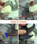 Installation steps of Upgraded WR60X10141 WR60X31522 Refrigerator Evaporator Fan Motor for GE Hotpoint Fridges.