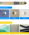 Pro Grade Countersink Drill Bit Set in High Speed Steel for wood, plastic, and metal, 82 degree 5 flute 6mm round shank