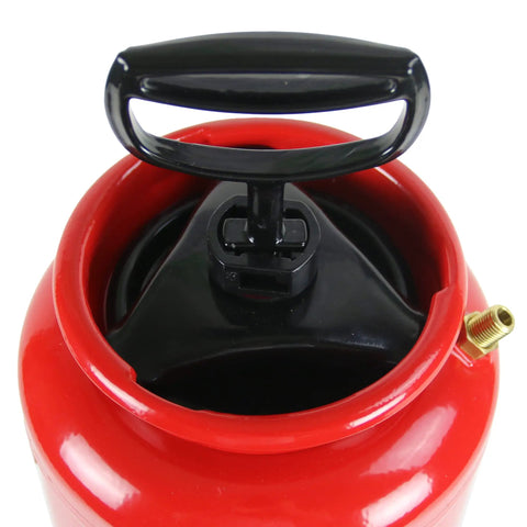 Top view of Heavy Duty 3.5-Gallon Tri-Poxy Water Tank Sprayer with 4-inch wide mouth and brass hose fitting