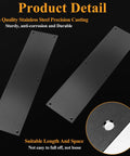 Tough As Nails 2 Pack Stainless Steel Door Push Plates 11.5 By 3 Inch Slick Black Kick Shield showing mounting holes.