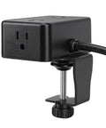 Desk Clamp Power Strip Eight In One Charging Station With Four Ac Outlets And Four Usb Ports Including Two Usb C Fast Charge clamped to desk edge