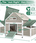 Spacious Wooden Chicken Coop For Four To Six Chickens With Six Nesting Boxes And Pull Out Tray Weatherproof Open Roof