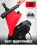 Electric Wood Chipper Shredder For Yard Cleanup That Really Chews Through Branches 21 To 1 Reduction, open maintenance view