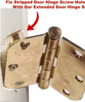 9 By Two And A Quarter Inch Wood Screws Flat Head Phillips Satin Nickel Finish 24 Pack used in a door hinge