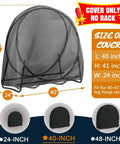 40 Inch Firewood Log Hoop Cover Built Tough As Nails Heavy Duty 600D Waterproof Round Log Rack Weather Resistant