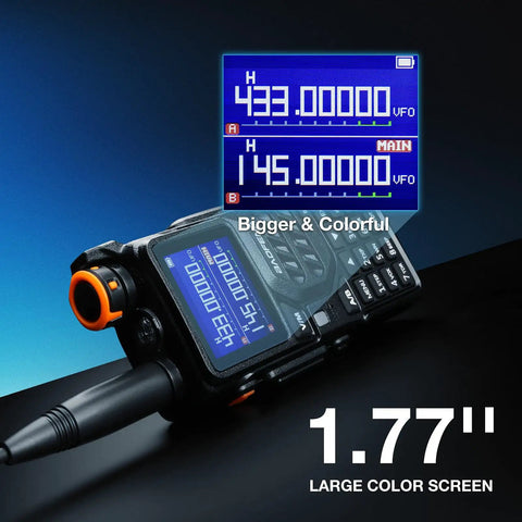 Tri-Band Ham Radio Long Range Handheld 10W Two Way Radio With UHF VHF 1.25M featuring 1.77 inch large color screen