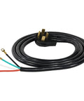 Heavy Duty 30 Amp Dryer Power Cord With Four Prong Plug, 10 Foot Copper Wire, Four Color Coded Eyelet Connectors, Durable Appliance Cable