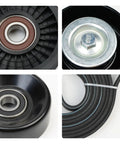 Serpentine Belt Drive Tensioner Pulley Component Kit For Ford F-150 F-250 F-350 Explorer Explorer Sport Trac Expedition Lincoln Navigator 2005-2014 4.6L 5.4L Engine Applications, Easy Install. Black idler pulleys and serpentine belt set