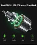 Powerful performance motor of Cordless Weed Eater With Wheels No Cord Hassle Free 20V