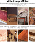 Wide range of wood materials including slabs, tables, and logs showcasing Heavy Duty Wood Turbo Carving Disc Curve Eight Tooth Angle Grinder Blade 103 Mm.